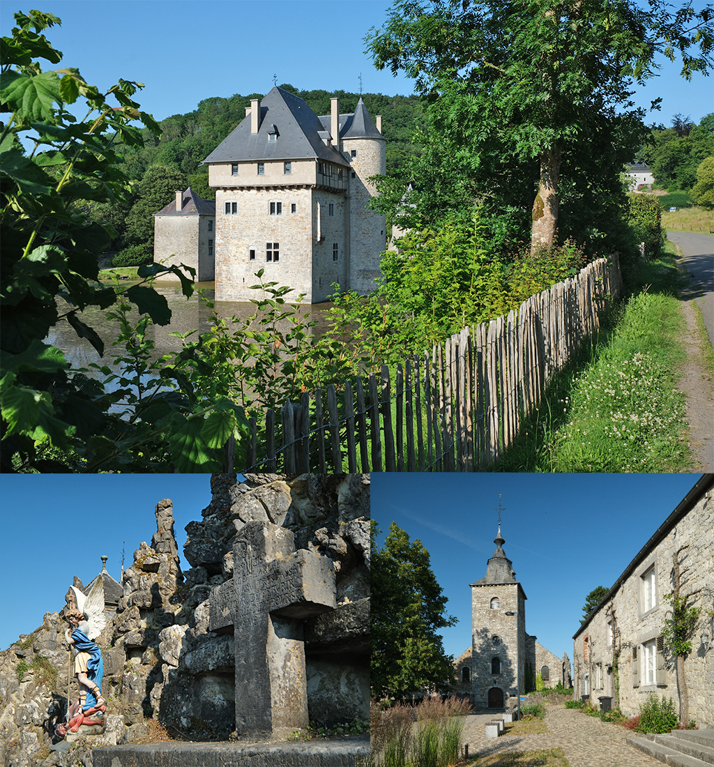 Crupet met kasteel grot en kerk