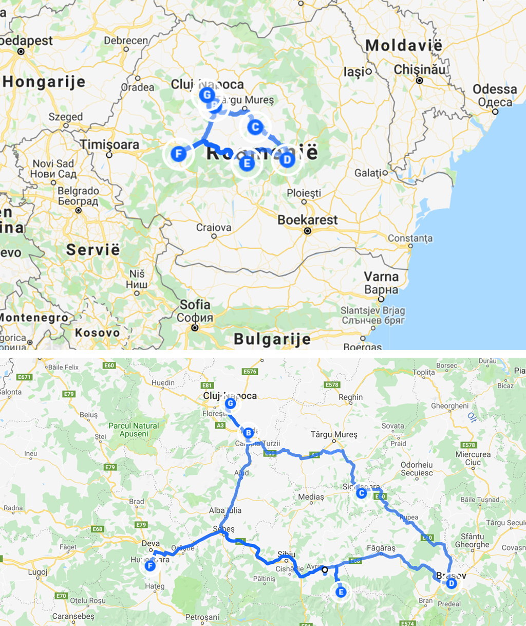 Transsylvanië route