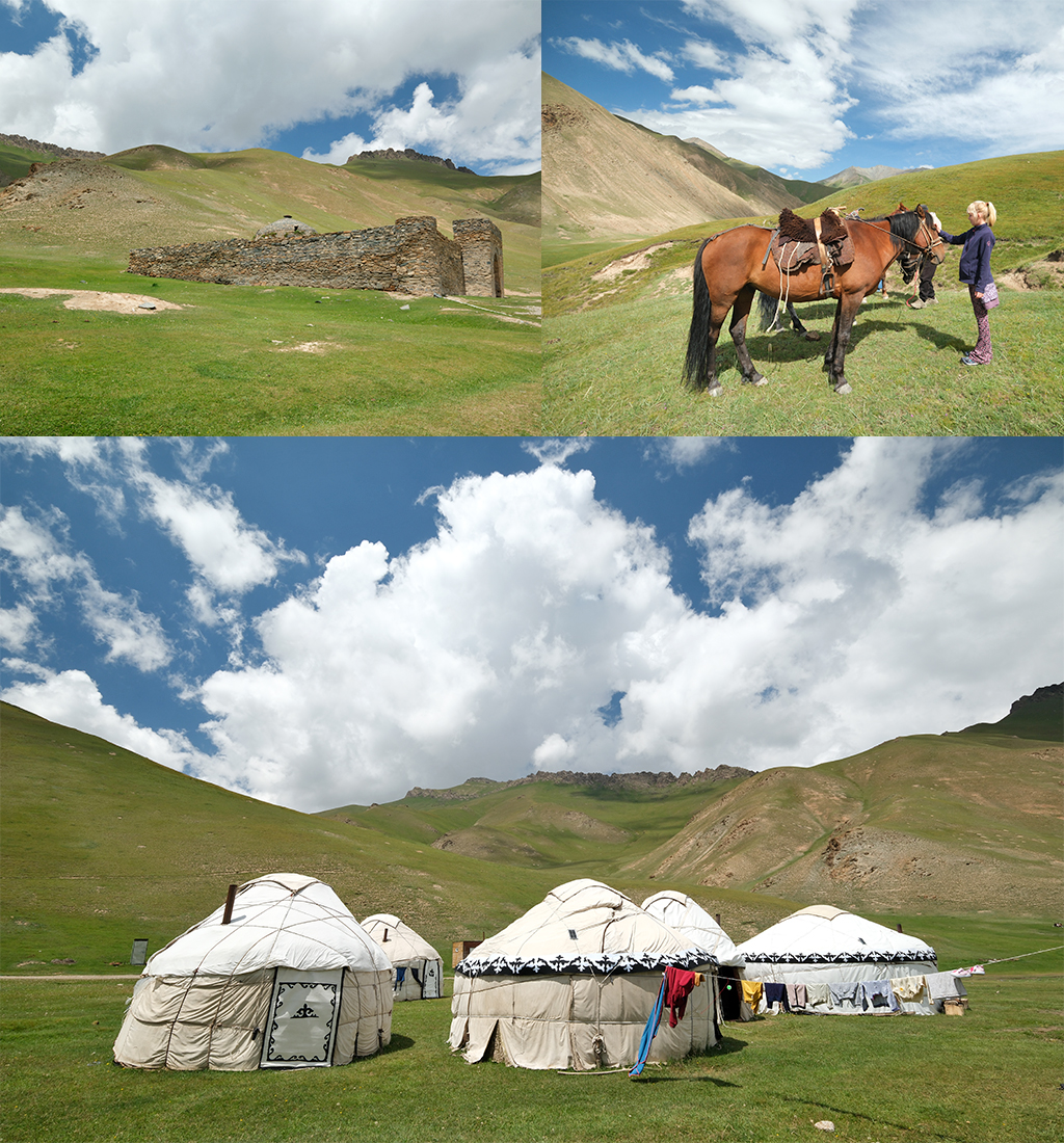 paardrijden en caravanserai Tash Rabat